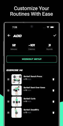 Workout Builder App Screen 3