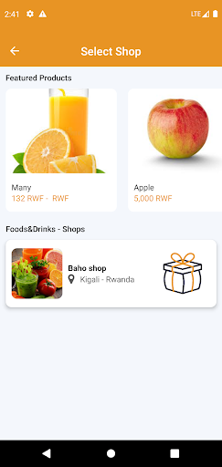 Android application Cyizere screenshort