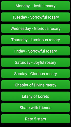 Android application Rosary audio English screenshort