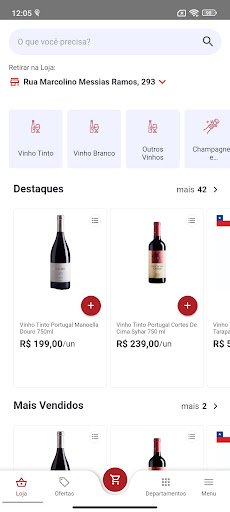 Android application Vinhedo Adega screenshort