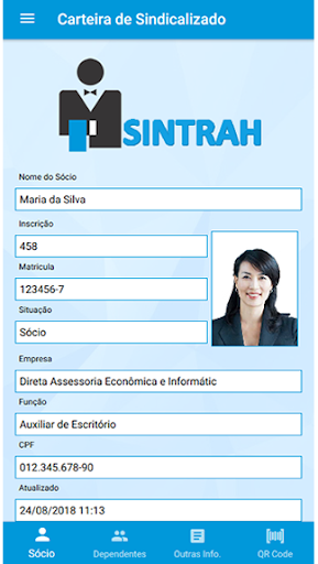 Carteirinha SINTRAH/PE Screen 2