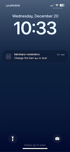 Android application Fairshare screenshort