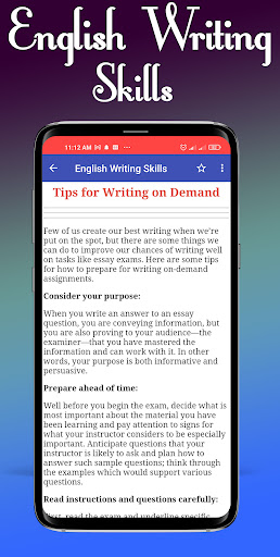 English Writing Skills Screen 2