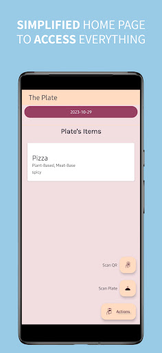 Android application The Plate screenshort