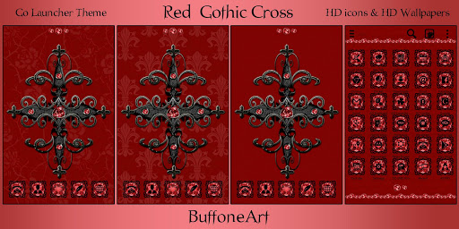 Android application Red Gothic Cross Go Launcher t screenshort