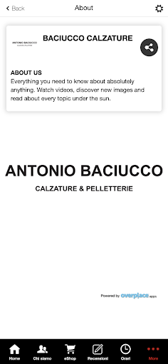Baciucco Calzature App Screen 3