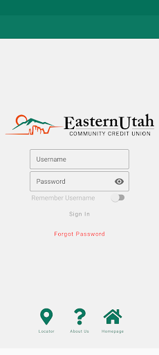 Android application Eastern Utah Community FCU screenshort