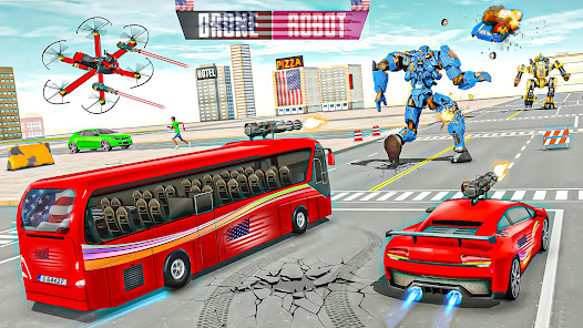 Drone Bus Robot Game v1.2.5 (Unlocked) Gallery 2