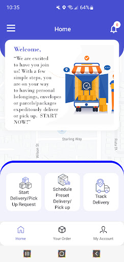 Android application XPEDE User Delivery App screenshort
