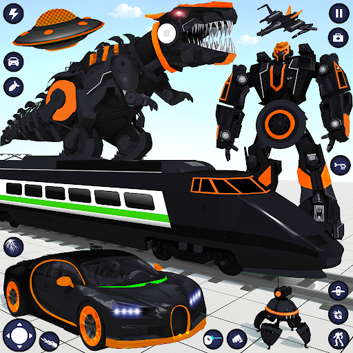 Android application Dino Transform Robot Car Game screenshort