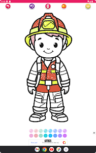 coloring Glitter firefighter