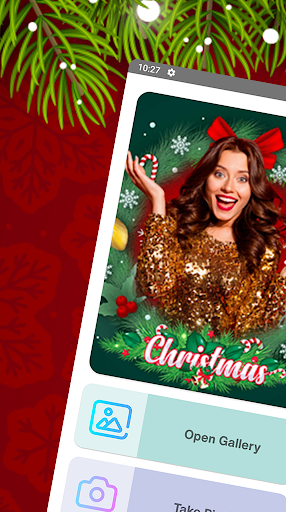 Android application Christmas Photo Frames Editor screenshort