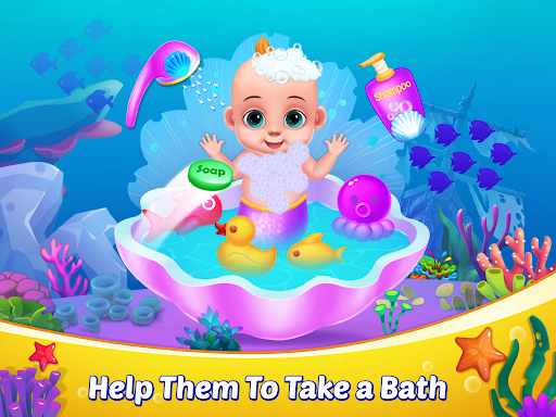 Android application Mermaid Mom & Baby Care Game screenshort