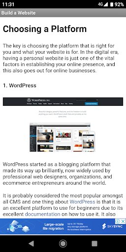 How to Build Website as Newbie Screen 2
