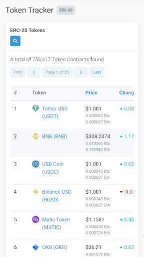 Etherscan: Ethereum Explorer Screen 3