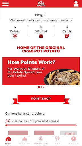 Mr. Potato Spread Rewards Screen 2