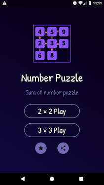 #1. Sum of Number Puzzle (Android) By: Rudra's Game