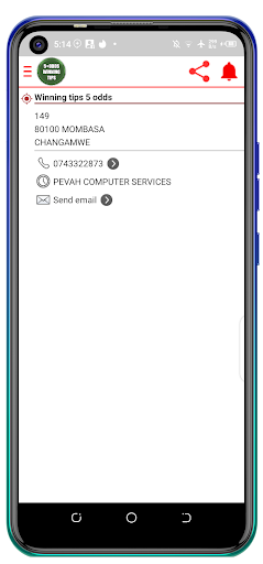 Android application Winning tips 5+odds. screenshort