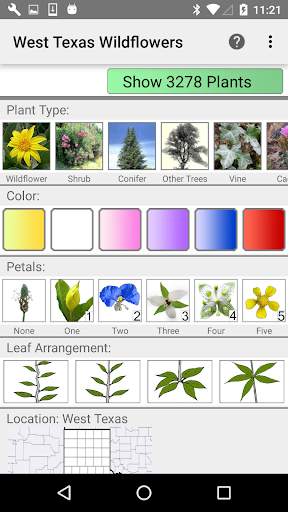 Android application West Texas Wildflowers screenshort