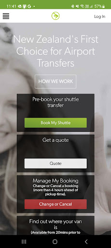 Android application Super Shuttle NZ screenshort