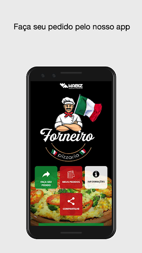 Android application Pizzaria Forneiro screenshort