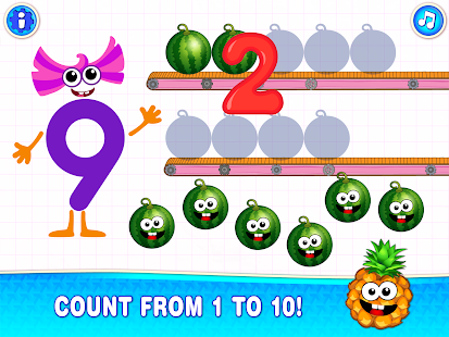 Скачать Learning numbers for kids! 123 Counting Games! Онлайн бесплатно на Андроид