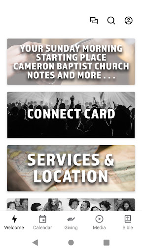Android application Cameron Baptist Church screenshort