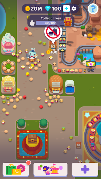 Overcrowded: Theme park tycoon 2.22.1 APK + Mod (Unlimited money) untuk android