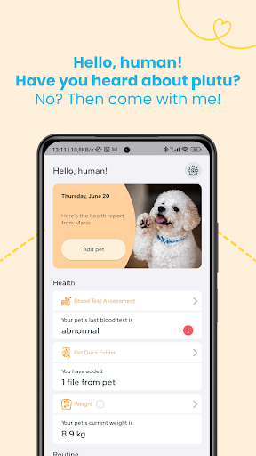 Android application Plutu: pet health & nutrition screenshort
