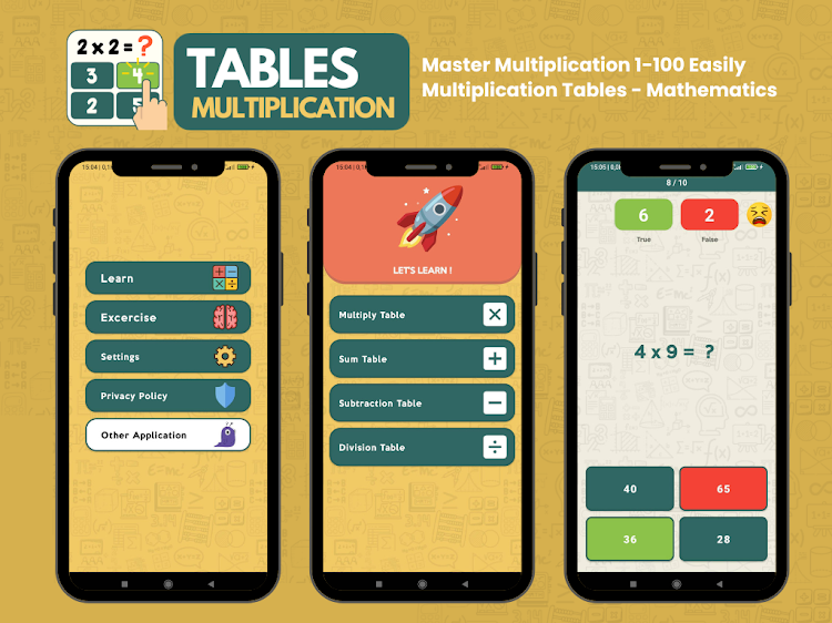 Learn Math Arithmetic Tables - Learn Math Arithmetic Table v6.09.04.24 - (Android)