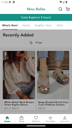 Android application Nina Belles screenshort