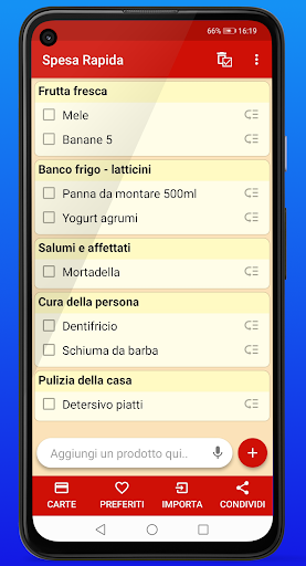 SpesaRapida Lista della spesa