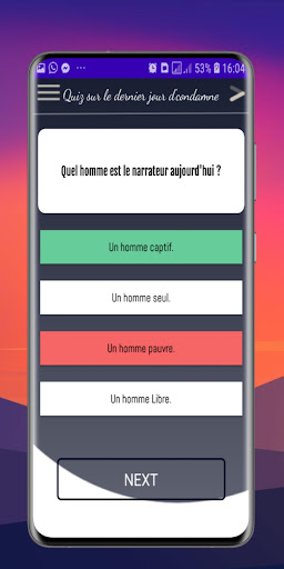 Quiz sur roman condamné à mort Screen 3