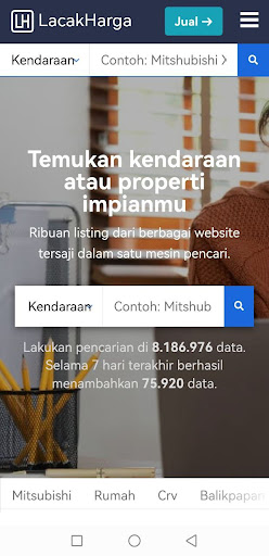 Android application LacakHarga - Cari Mobil Rumah screenshort