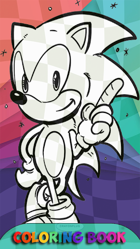 Android application Coloring Sonicbook hedgehog screenshort