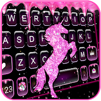 Тема для клавиатуры Pink Glitter Unicorn2