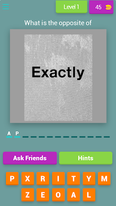 Word quiz and its opposite - Screenshot 1