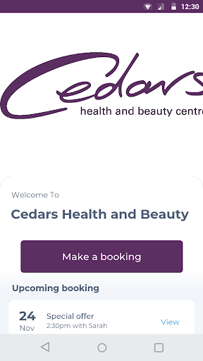 Android application Cedars Health and Beauty screenshort