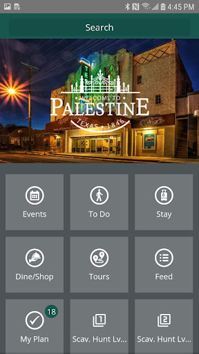 Screenshot of Visit Palestine, TX