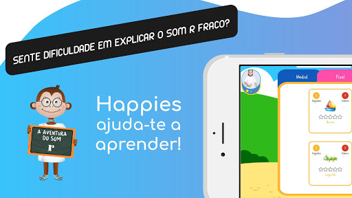 Android application Happies - Aprende o som r (fra screenshort