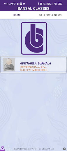 Android application BANSAL CLASSES screenshort