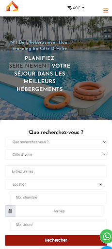 Android application Séjour ZEN screenshort