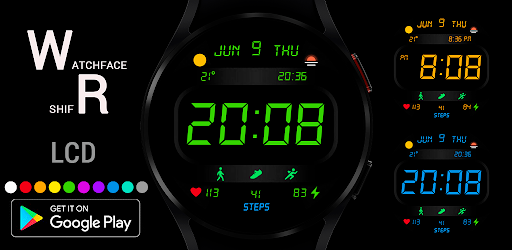 Android application LCD Watch Face Wear OS screenshort