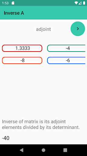 Matrix Calculator Screen 3