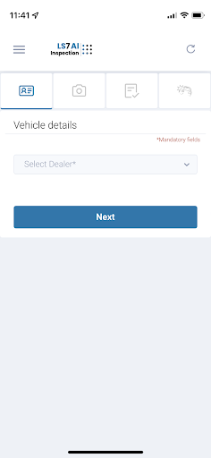 LS7 AI Vehicle Inspection Screen 2
