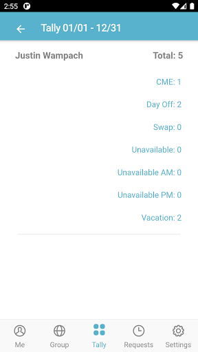 TigerConnect Scheduling Screen 2