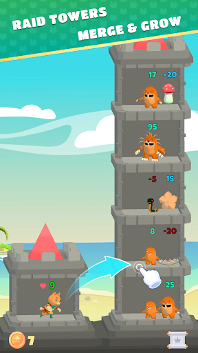 Android application Cats & Towers: Merge Puzzle 3D screenshort