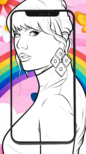 Drawing Coloring Taylor Swift 2