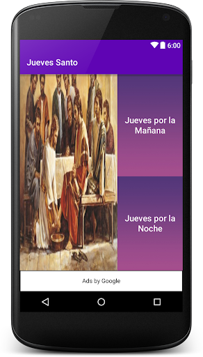 Android application Jueves Santo screenshort