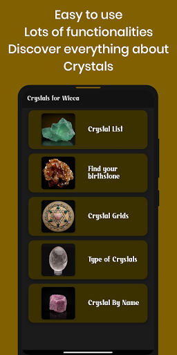 Android application Crystals For Wicca screenshort
